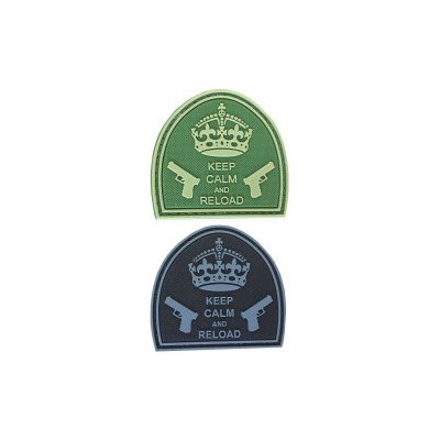 ARMED PATCHES PVC nášivka Keep Calm and Reload, zelená – Zboží Dáma