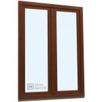 Kömmerling balkonové dveře 70 AD O+OS klapačka levé ořech/ořech 150 x 230 cm jednostranná klika + madýlko + PVC rám – Hledejceny.cz