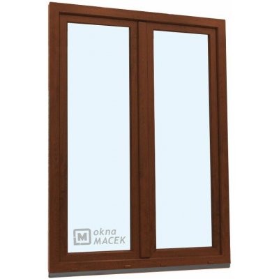 Kömmerling balkonové dveře 70 AD O+OS klapačka levé ořech/ořech 150 x 230 cm jednostranná klika + madýlko + PVC rám – Hledejceny.cz