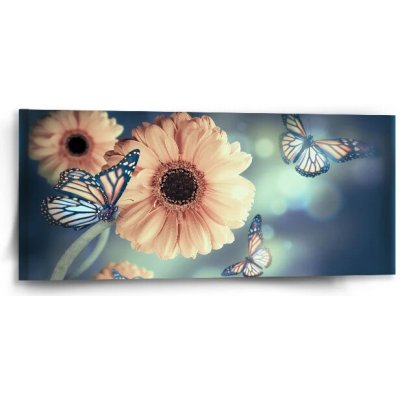 Sablio Obraz Květinová abstrakce - 110x50 cm – Hledejceny.cz