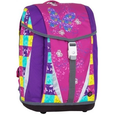 Bagmaster Polo batoh s motýlky Bagmaster Polo 7 A růžová /fialová – Zboží Mobilmania
