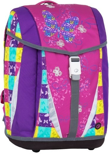 Bagmaster Polo batoh s motýlky Bagmaster Polo 7 A růžová /fialová
