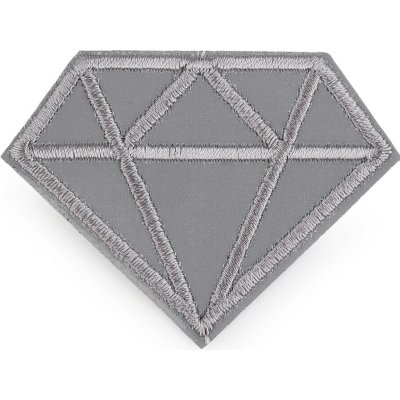Reflexní nažehlovačka mix vzorů a velikostí Varianta: 5 šedá diamant, Balení: 1 ks – Hledejceny.cz