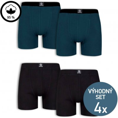 Knitva boxerky set 4 kusů 2x černé + 2x modré – Zboží Mobilmania