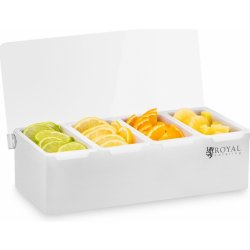 Royal Catering Nástavba s nádobami na kuchyňské přísady - ušlechtilá ocel/PP - 4 x 450 ml RCCBP 4