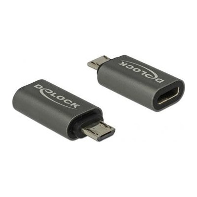 Delock USB antracit 2.0 Micro B samec na USB C 2.0 samice – Hledejceny.cz