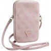 Baterie pro bezdrátové telefony Guess PU 4G Triangle Logo Walltet Phone Bag Zipper Pink