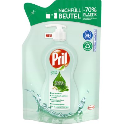 Pril Kraft Silný a přírodní prostředek na mytí nádobí s vůní jablečných květů a aloe vera náhradní náplň 420 ml – HobbyKompas.cz