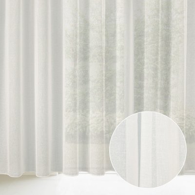 Záclona - krémově režný vzor s olůvkem ZAC-020 výška 325 cm Šití na míru – Hledejceny.cz