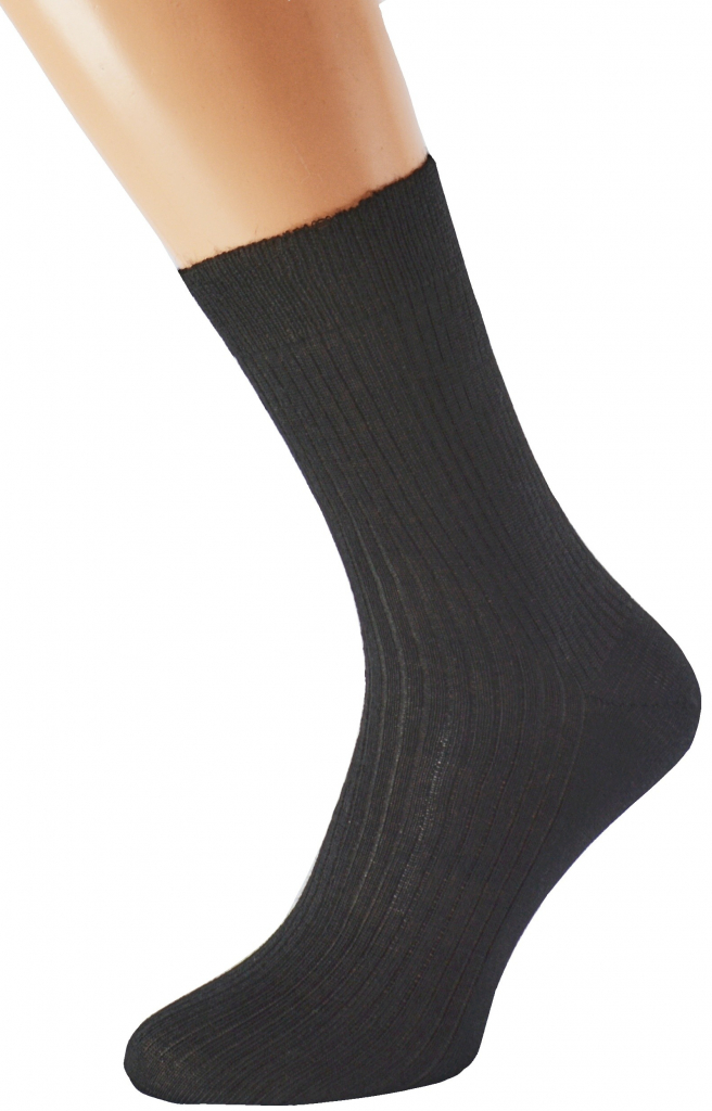 Kuks Zdravotní ponožky bez lemu LUKÁŠ Černé
