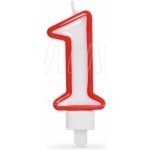 Wimex Svíčka číslice 1 červená 7 5cm – Zbozi.Blesk.cz