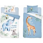Detexpol povlečení Zvířátka modré 100 x 135 cm 40 x 60 cm – Zboží Dáma