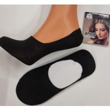 Balerínkové ponožky se silikonovou patou Černé