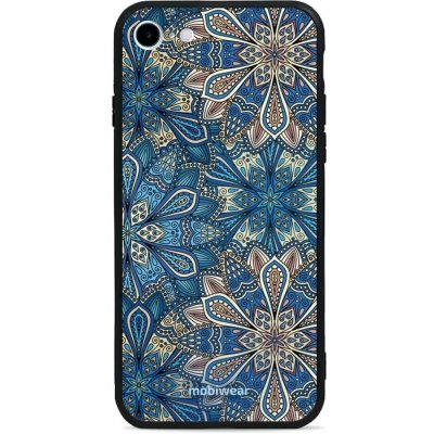 Pouzdro Mobiwear Glossy Apple iPhone SE 2020 - G038G - Modré mandala květy – Zboží Mobilmania
