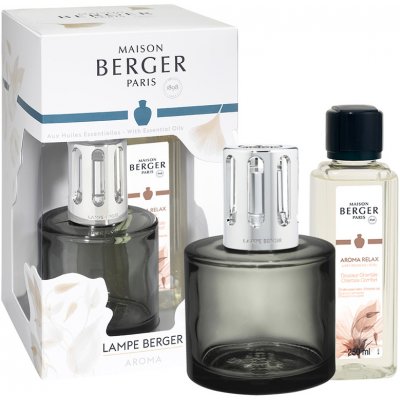 Maison Berger Paris Dárková sada katalytická lampa Aroma Relax šedá + náplň Sladký Orient 250 ml – Zboží Dáma