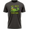 Pánské tričko s potiskem MemeMerch tričko Kermit Suicide dark grey