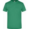 Pánské Tričko James Nicholson pánské základní triko ve vysoké gramáži bez bočních švů zelená irská