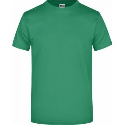 James Nicholson pánské základní triko ve vysoké gramáži bez bočních švů zelená irská