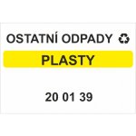 Ostatní odpady 200139 - Plasty Samolepka PVC A6 (148 x 105 mm) – Zboží Dáma