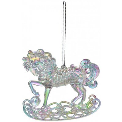 Clayre & Eef Stříbrná vánoční ozdoba houpací koník 10*3*10 cm – Hledejceny.cz