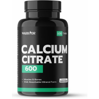 Warrior Calcium Citrate 600 Vápník citrát 100 tablet – Hledejceny.cz