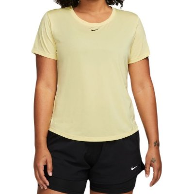 Nike Dri-FIT One Short Sleeve Standard Fit Top lemon chiffon/black – Sleviste.cz