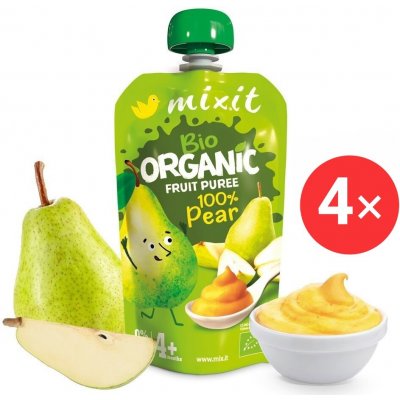 Mixit BIO ovocná kapsička 100% Hruška 4× 120 g – Hledejceny.cz