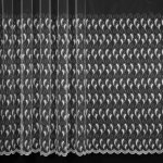 Berk tylová záclona 45367, vyšívané pnoucí lístky, s bordurou, bílá, výška 100cm ( v metráži) – Zboží Mobilmania