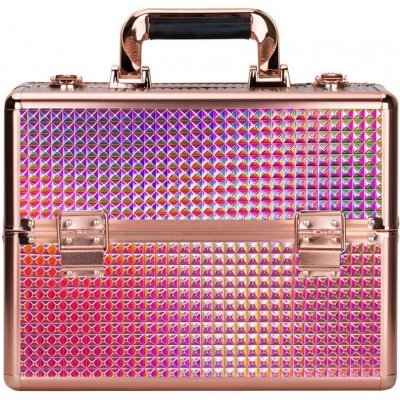 Diament kadeřnický i kosmetický kufřík na laky XL Rose golden K105-9HXL – Zboží Mobilmania