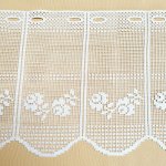 Vitrážová záclonka RŮŽE 40 cm – Zboží Mobilmania