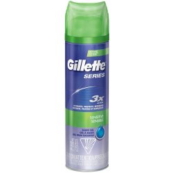 Gillette Series 3x Action Sensitive gel na holení 200 ml
