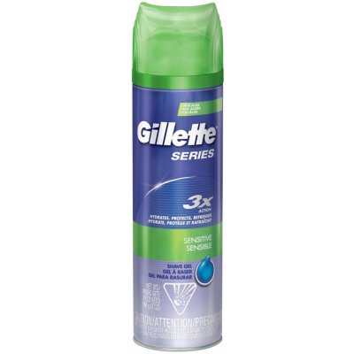 Gillette Series 3x Action Sensitive gel na holení 200 ml – Sleviste.cz