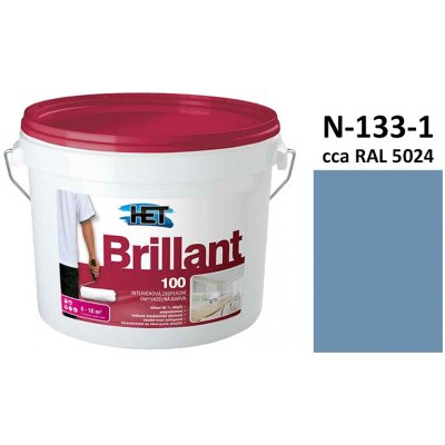 Het BRILLANT 100 3 kg interiérová barva odstín N-133-1 cca RAL 5024 modrý pastelový