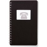 BOBO Kroužkový telefonní zápisník 100x160mm BV černý – Zbozi.Blesk.cz