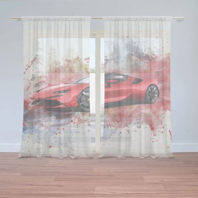 Sablio Záclony Ferrari Paint: 2ks 150x250cm – Hledejceny.cz