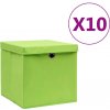 Úložný box Zahrada XL Úložné boxy s víky 10 ks 28 x 28 x 28 cm zelené