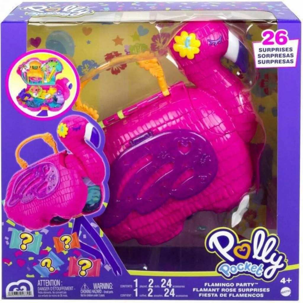 Mattel Polly Pocket Velký přenosný set Plameňák