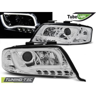 Tuning-Tec Přední čirá LED světla Audi A6 (2001 - 2005) - Tube Light - chromované – Hledejceny.cz