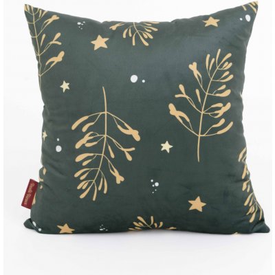 MKLuzkoviny.cz Vánoční Velvet Jmelí tmavě zelené 40 x 40 cm – Zboží Dáma