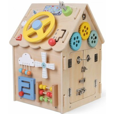 2Kids Toys Activity board Domeček přírodní – Sleviste.cz