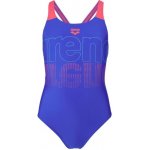 Arena Girls Swimsuit V Back Graphic Royal/Fluo Red – Zboží Dáma