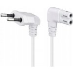 goobay Kabel síťový 2pinový,CEE 7/16(M) - IEC320 C7, oba konektory 90°, 5m, bílý (97357) - 19.92.0145 – Zboží Živě