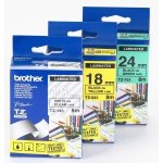 Brother TZE-145, průsvitná/bílá, 18mm – Zboží Dáma