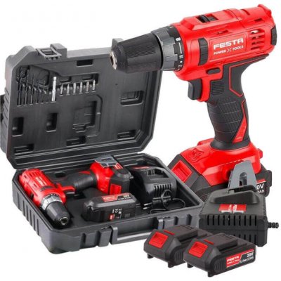 FESTA AKU vrtačka kompletní kufřík 20V 2x baterie – Hledejceny.cz