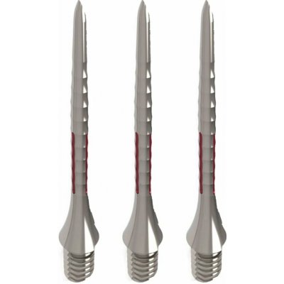 Caliburn Kovové hroty - Bamboo - Silver & Red - 32 mm – Zboží Dáma