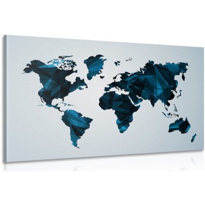 Obraz mapa světa v designu vektorové grafiky - 120x80 cm – Hledejceny.cz