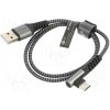 usb kabel Goobay 64655 USB 2.0, USB A vidlice ,USB C úhlová zástrčka, 0,5m