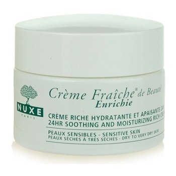 Nuxe Creme Fraîche de Beauté zklidňující a hydratační krém pro suchou až velmi suchou pleť 24hr Soothing and Moisturizing Rich Cream 50 ml