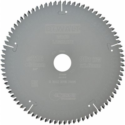 DeWALT DT4286 Pilový kotouč 216x30mm, 80zubů, TCG -5° na dýhu, laminát a hliník – Zboží Mobilmania