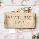 Dřevia Dárková obálka na peníze - SVATEBNÍ DAR – Zboží Dáma